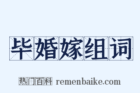 毕婚嫁组词是什么意思的图片